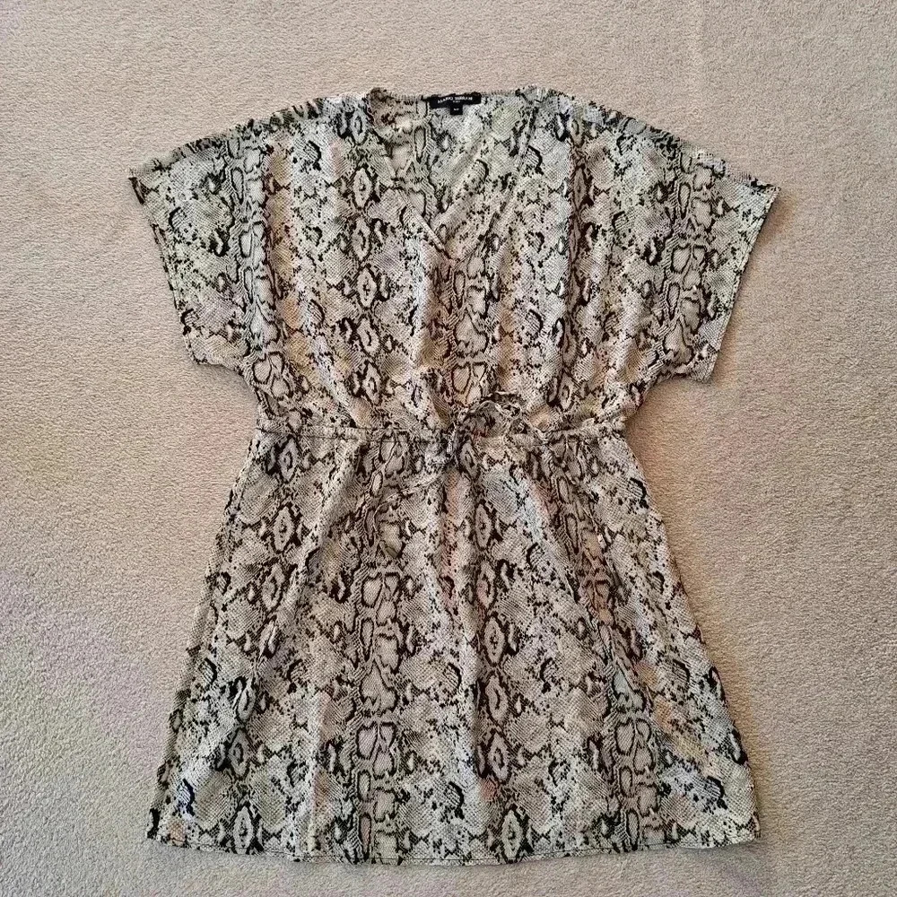 Mario Serrani Snakeskin Print Beach Cover Up Various Sizes Casual Short Dress